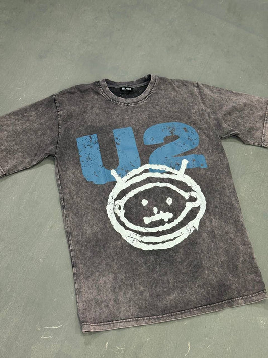 חולצת אוברסייז וואש U2